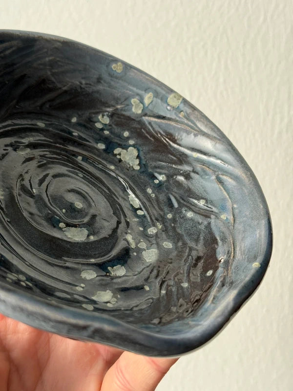 Ciotola da Barba (Shaving Bowl) in Ceramica Sfumata Blu Notte