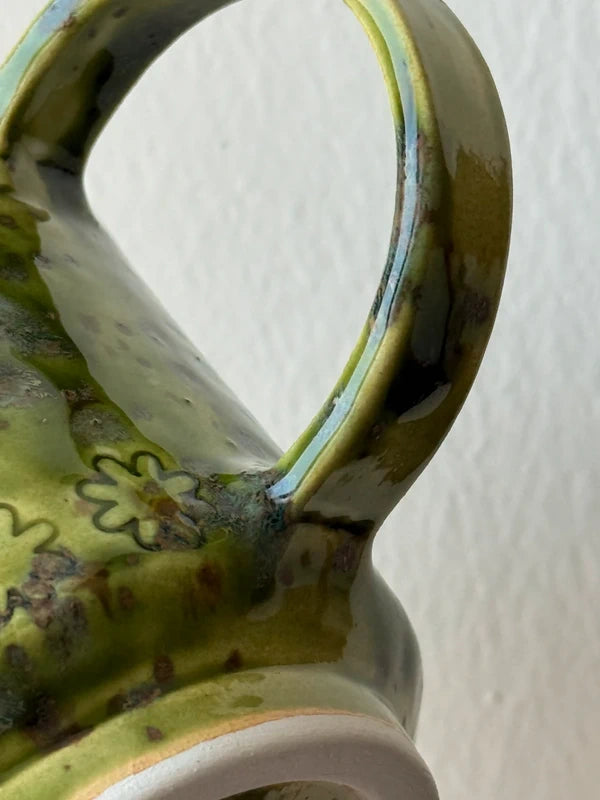 Tazza da Tè/Caffè in Ceramica Artigianale con Motivo Floreale