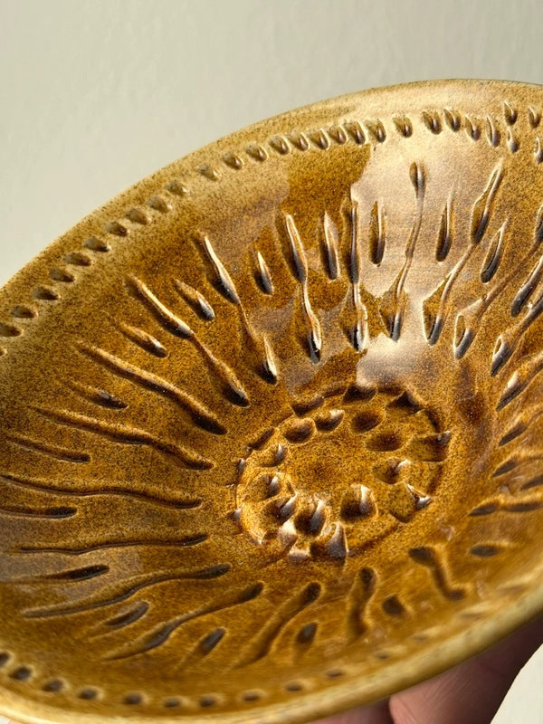 Ciotola da Barba (Shaving Bowl) Artigianale con Motivo Solare