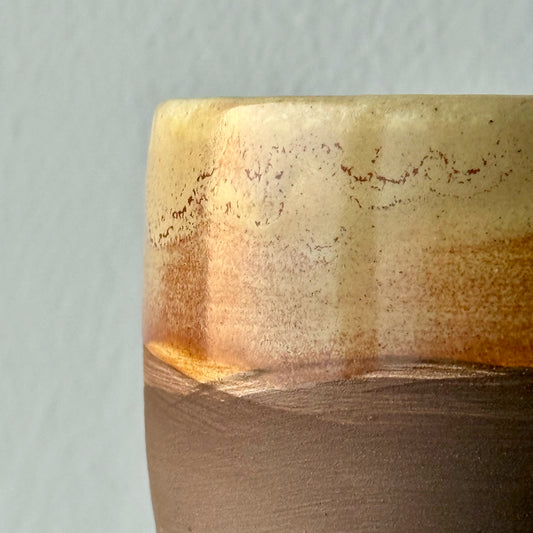 Tazza bi-color sabbia/marrone