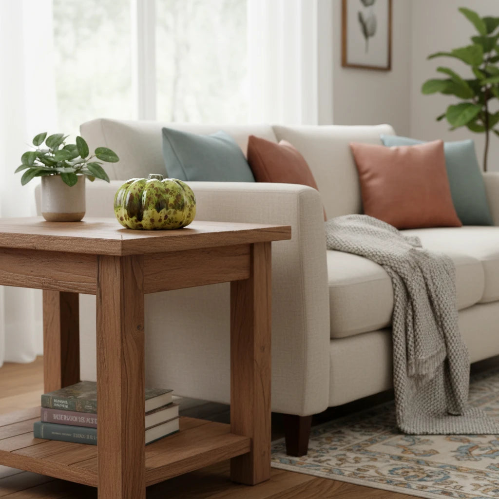 "Jade Speckle" - Zucca Decorativa Artigianale in Ceramica, Verde Maculato