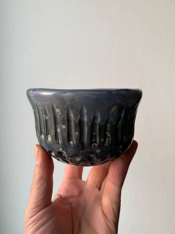 Vasetto in Ceramica Fatta a Mano - Blu Notte