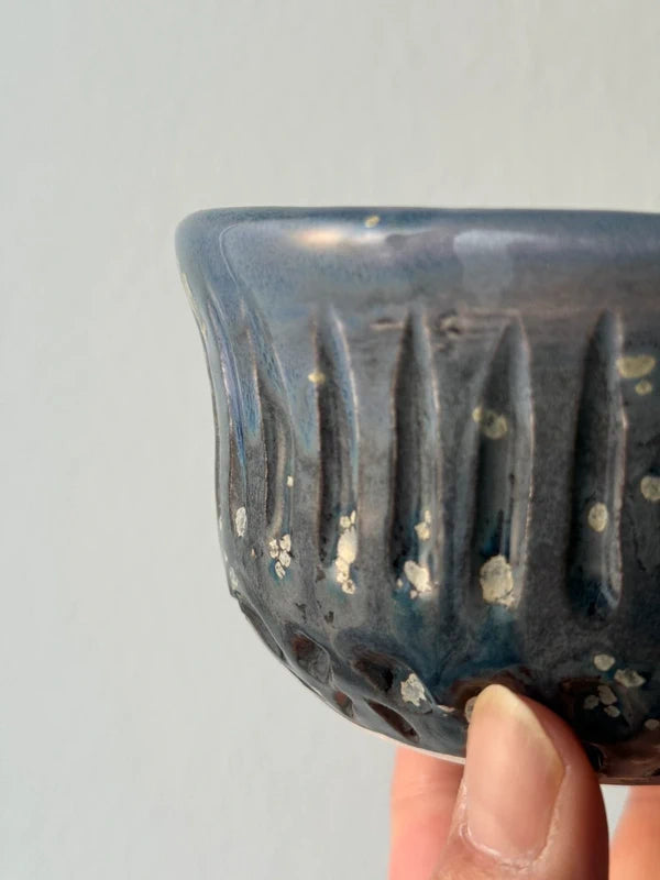 Vasetto in Ceramica Fatta a Mano - Blu Notte