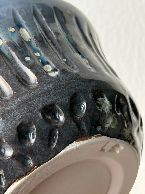 Vasetto in Ceramica Fatta a Mano - Blu Notte