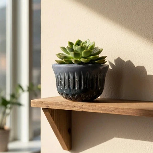 Vasetto in Ceramica Fatta a Mano - Blu Notte