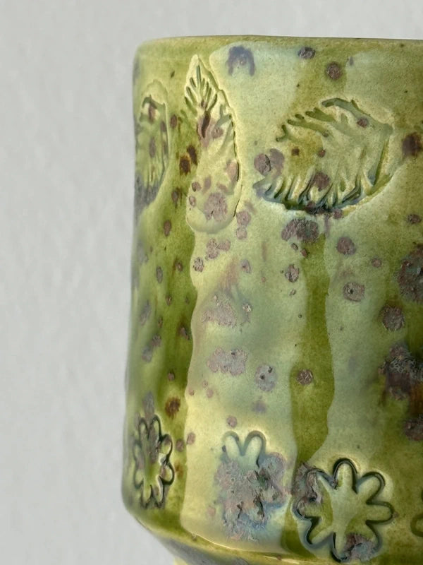 Tazza da Tè/Caffè in Ceramica Artigianale con Motivo Floreale