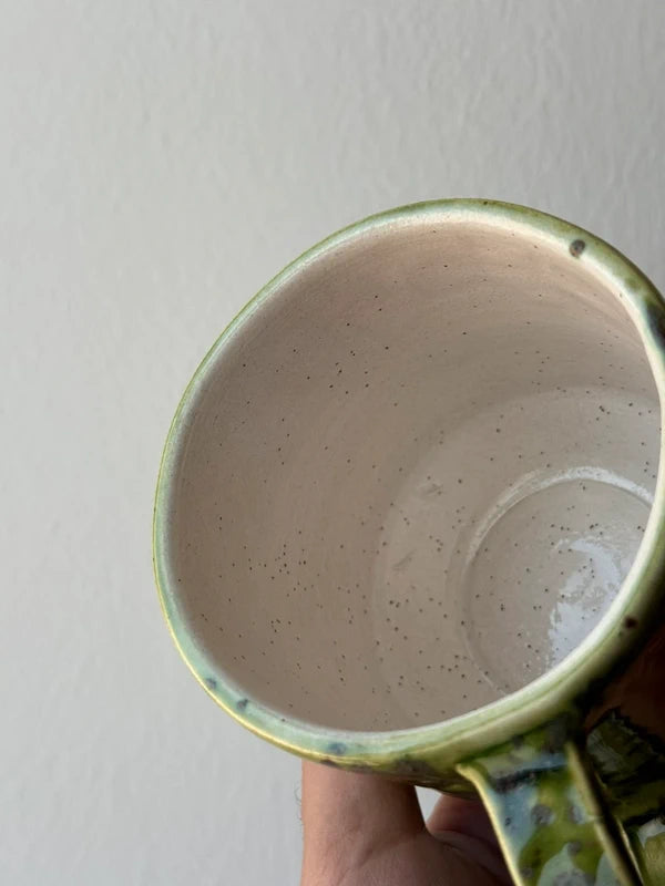 Tazza da Tè/Caffè in Ceramica Artigianale con Motivo Floreale