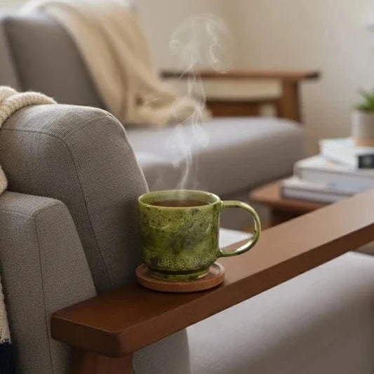 Tazza da Tè/Caffè in Ceramica Artigianale con Motivo Floreale