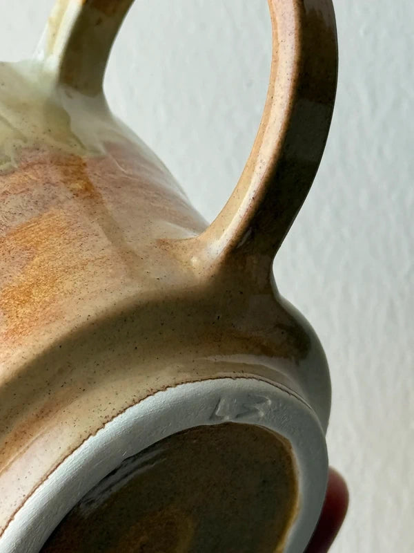 Tazza Artigianale in Ceramica Bicolore Beige