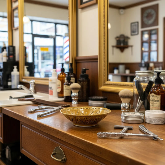 Ciotola da Barba (Shaving Bowl) Artigianale con Motivo Solare