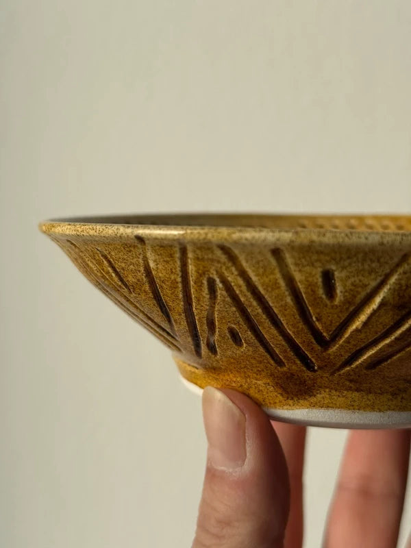 Ciotola da Barba (Shaving Bowl) Artigianale con Motivo Solare