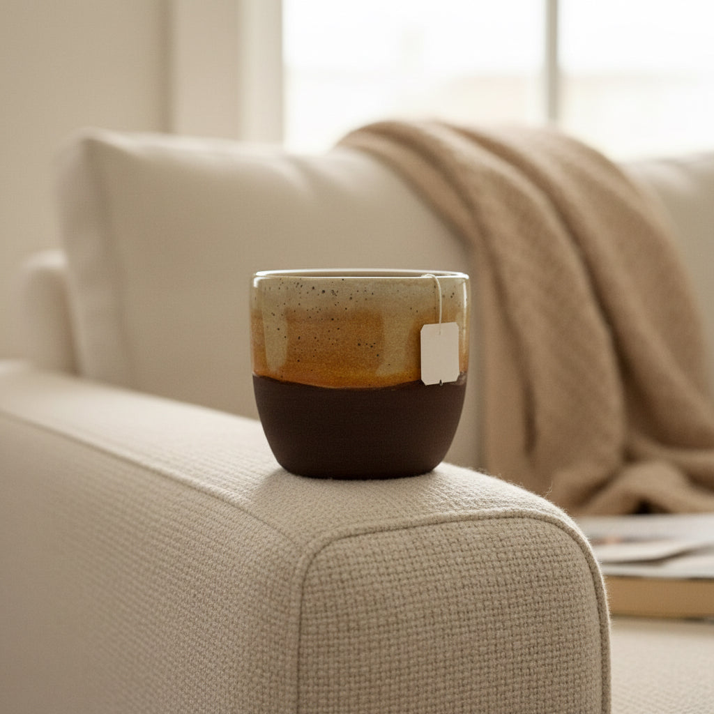 Tazza bi-color realizzata al tornio