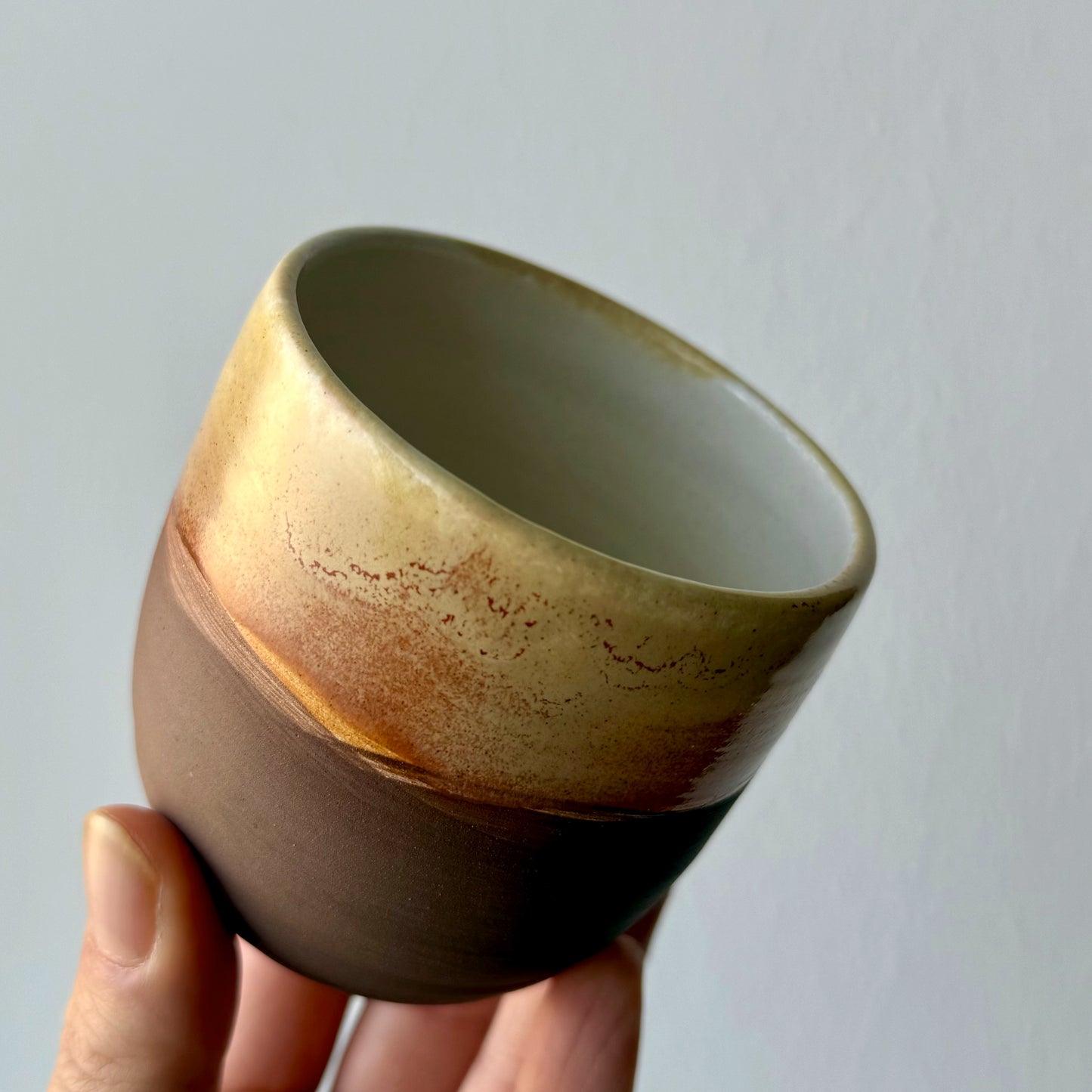 Tazza bi-color sabbia/marrone