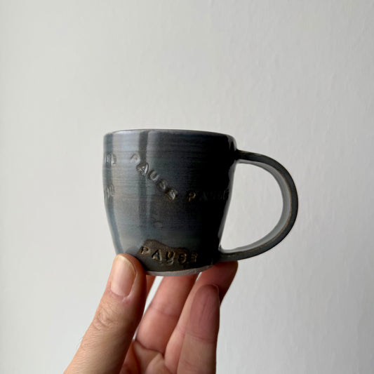 Tazzina Caffè Ceramica Artigianale Pause - Tornita a Mano Espresso