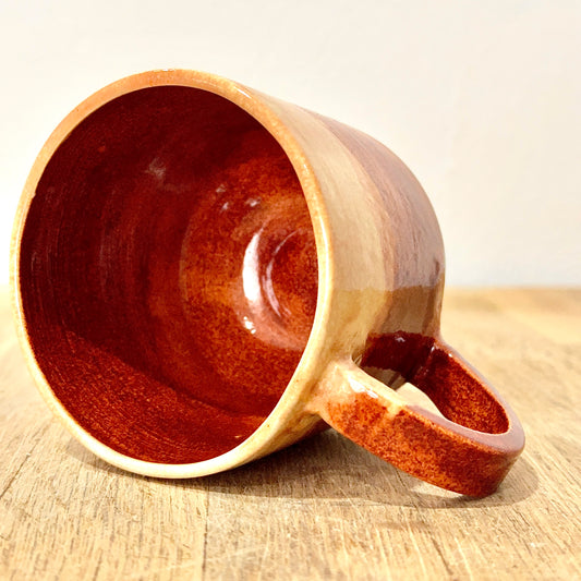 Tazza Ceramica Ruggine Striata - Artigianale Tornio