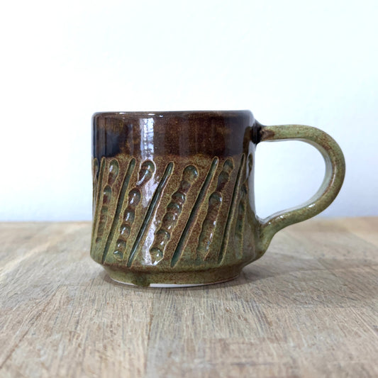 Tazza Ceramica Earth Green con Manico - Artigianale Tornio